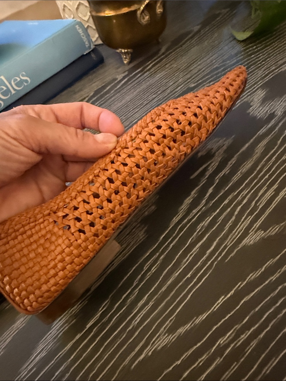Madewell Mylie Ballet Flat Woven Leather Shoes Glove Fit Baked Clay Size 8.5 - Picture 5 of 13